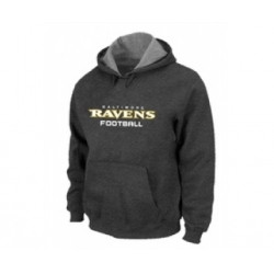 Baltimore Ravens Authentic font Pullover Hoodie D.Grey