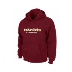 Baltimore Ravens Authentic font Pullover Hoodie Red