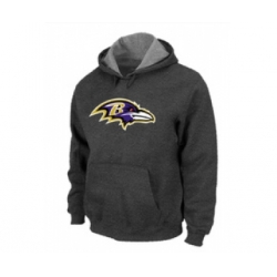 Baltimore Ravens Logo Pullover Hoodie D.Grey