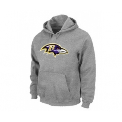 Baltimore Ravens Logo Pullover Hoodie Grey