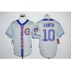 Chicago Cubs #10 Ron Santo Gray Blue Stitched MLB Jersey