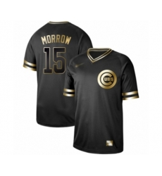 Chicago Cubs #15 Brandon Morrow Authentic Black Gold Fashion Baseball Jersey