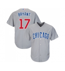 Chicago Cubs #17 Kris Bryant Authentic Grey Road Cool Base Baseball Jersey