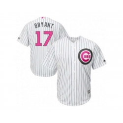 Chicago Cubs #17 Kris Bryant White Home 2016 Mother Day Cool Base Jersey