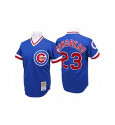 Chicago Cubs #23 Ryne Sandberg Replica Blue Throwback MLB Jersey