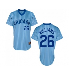 Chicago Cubs #26 Billy Williams Authentic Blue White Strip Cooperstown Throwback Baseball Jersey
