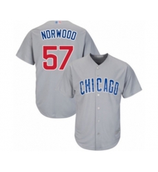 Chicago Cubs James Norwood Replica Grey Road Cool Base Baseball Player Jersey