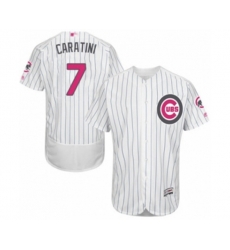 Chicago Cubs Victor Caratini Authentic White 2016 Mothers Day Fashion Flex Base Baseball Player Jersey