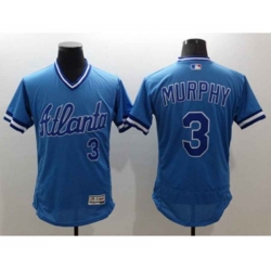 Atlanta Braves #3 Dale Murphy Majestic Blue Flexbase Authentic Collection Player Jersey Atlanta Braves #3 Dale Murphy Majestic Blue Flexbase Authentic Collection Player Jersey