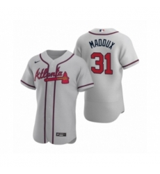 Atlanta Braves #31 Greg Maddux Nike Gray Authentic 2020 Road Jersey