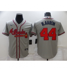 Atlanta Braves #44 Hank Aaron Gray Jersey