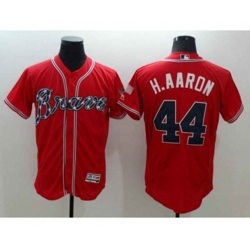 Atlanta Braves #44 Hank Aaron Majestic Red Flexbase Authentic Collection Player Jerse Atlanta Braves #44 Hank Aaron Majestic Red Flexbase Authentic Collection Player Jerse