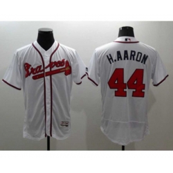 Atlanta Braves #44 Hank Aaron Majestic White Flexbase Authentic Collection Player Jersey Atlanta Braves #44 Hank Aaron Majestic White Flexbase Authentic Collection Player Jersey