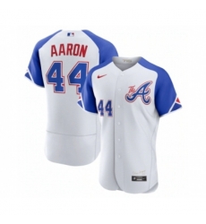 Atlanta Braves #44 Hank Aaron White 2023 City Connect Flex Base Stitched Jersey