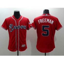 Atlanta Braves #5 Freddie Freeman Majestic Red Flexbase Authentic Collection Player Jersey Atlanta Braves #5 Freddie Freeman Majestic Red Flexbase Authentic Collection Player Jersey