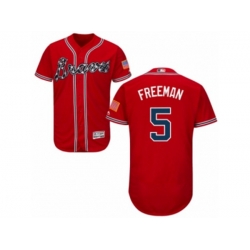 Atlanta Braves #5 Freddie Freeman Red Flexbase Authentic Collection MLB Jersey Atlanta Braves #5 Freddie Freeman Red Flexbase Authentic Collection MLB Jersey