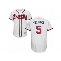 Atlanta Braves #5 Freddie Freeman White Flexbase Authentic Collection MLB Jersey Atlanta Braves #5 Freddie Freeman White Flexbase Authentic Collection MLB Jersey