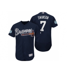 Atlanta Braves #7 Dansby Swanson 2017 Spring Training Flex Base Authentic Collection Stitched Baseball Jersey