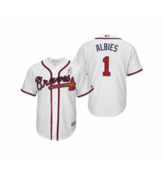 Ozzie Albies Atlanta Braves #1 White 2019 Mothers Day Cool Base Jersey