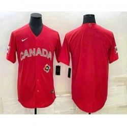 Canada Baseball Blank 2023 Red World Classic Stitched Jersey Canada Baseball Blank 2023 Red World Classic Stitched Jersey