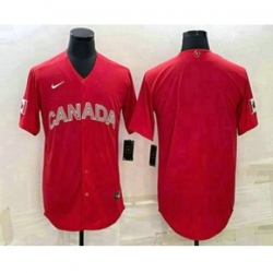 Canada Baseball Blank 2023 Red World Classic Stitched Jerseys Canada Baseball Blank 2023 Red World Classic Stitched Jerseys