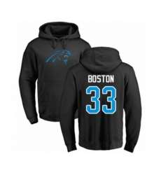 Carolina Panthers #33 Tre Boston Black Name & Number Logo Pullover Hoodie