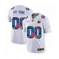 Kansas City Chiefs Custom White Crucial Catch Super Bowl LV Jersey