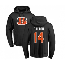 Cincinnati Bengals #14 Andy Dalton Black Name & Number LogoPullover Hoodie Cincinnati Bengals #14 Andy Dalton Black Name & Number LogoPullover Hoodie