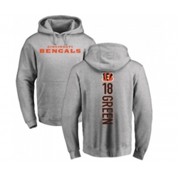 Cincinnati Bengals #18 A.J. Green Ash Backer Pullover Hoodie Cincinnati Bengals #18 A.J. Green Ash Backer Pullover Hoodie