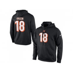 Cincinnati Bengals #18 A.J. Green Black Player Pullover Performance NFL Hoodie Cincinnati Bengals #18 A.J. Green Black Player Pullover Performance NFL Hoodie