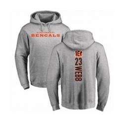Cincinnati Bengals #23 B.W. Webb Ash Backer Pullover Hoodie Cincinnati Bengals #23 B.W. Webb Ash Backer Pullover Hoodie