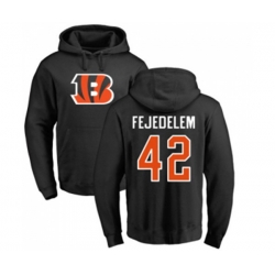 Cincinnati Bengals #42 Clayton Fejedelem Black Name & Number LogoPullover Hoodie Cincinnati Bengals #42 Clayton Fejedelem Black Name & Number LogoPullover Hoodie