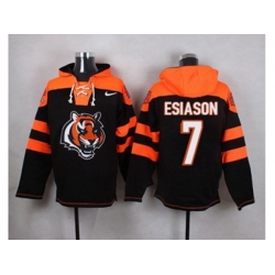 Cincinnati Bengals #7 Boomer Esiason Black Player Pullover NFL Hoodie Cincinnati Bengals #7 Boomer Esiason Black Player Pullover NFL Hoodie