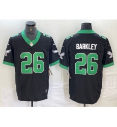 Philadelphia Eagles #26 Saquon Barkley Black FUSE Vapor Limited Throwback Stitched Jersey