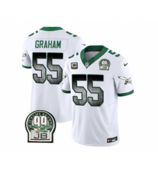 Philadelphia Eagles #55 Brandon Graham White 2023 F U S E With 4 Star C Patch Throwback Vapor Untouchable Limited Stitched Jersey