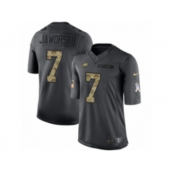 Philadelphia Eagles #7 Ron Jaworski Limited Black 2016 Salute to Service NFL Jersey Philadelphia Eagles #7 Ron Jaworski Limited Black 2016 Salute to Service NFL Jersey
