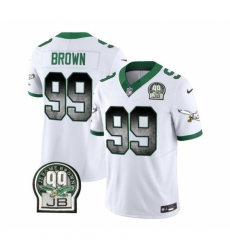 Philadelphia Eagles #99 Jerome Brown White 2023 F U S E Throwback Vapor Untouchable Limited Stitched Football Jersey