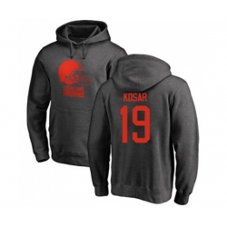 Cleveland Browns #19 Bernie Kosar Ash One Color Pullover Hoodie Cleveland Browns #19 Bernie Kosar Ash One Color Pullover Hoodie