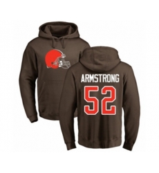 Cleveland Browns #52 Ray-Ray Armstrong Brown Name & Number Logo Pullover Hoodie