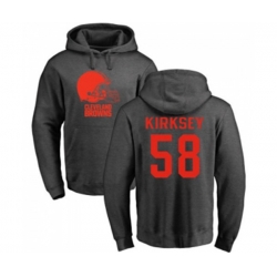 Cleveland Browns #58 Christian Kirksey Ash One Color Pullover Hoodie Cleveland Browns #58 Christian Kirksey Ash One Color Pullover Hoodie