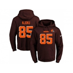 Cleveland Browns #85 David Njoku Brown Name & Number Pullover NFL Hoodie Cleveland Browns #85 David Njoku Brown Name & Number Pullover NFL Hoodie