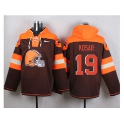 Cleverland Browns #19 Bernie Kosar Brown Player Pullover NFL Hoodie Cleverland Browns #19 Bernie Kosar Brown Player Pullover NFL Hoodie