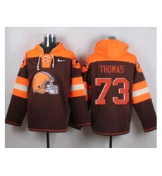 Cleverland Browns #73 Joe Thomas Brown Player Pullover NFL Hoodie