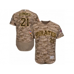 Pittsburgh Pirates #21 Roberto Clemente Camo Flexbase Authentic Collection MLB Jersey Pittsburgh Pirates #21 Roberto Clemente Camo Flexbase Authentic Collection MLB Jersey