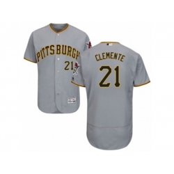 Pittsburgh Pirates #21 Roberto Clemente Grey Flexbase Authentic Collection MLB Jersey Pittsburgh Pirates #21 Roberto Clemente Grey Flexbase Authentic Collection MLB Jersey