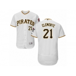 Pittsburgh Pirates #21 Roberto Clemente White Flexbase Authentic Collection MLB Jersey Pittsburgh Pirates #21 Roberto Clemente White Flexbase Authentic Collection MLB Jersey