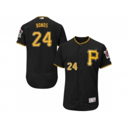 Pittsburgh Pirates #24 Barry Bonds Black Flexbase Authentic Collection MLB Jersey Pittsburgh Pirates #24 Barry Bonds Black Flexbase Authentic Collection MLB Jersey