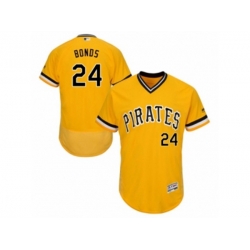 Pittsburgh Pirates #24 Barry Bonds Gold Flexbase Authentic Collection MLB Jersey Pittsburgh Pirates #24 Barry Bonds Gold Flexbase Authentic Collection MLB Jersey