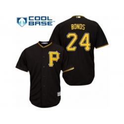 Pittsburgh Pirates #24 Barry Bonds Replica Black Alternate Cool Base MLB Jersey Pittsburgh Pirates #24 Barry Bonds Replica Black Alternate Cool Base MLB Jersey