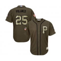 Pittsburgh Pirates #25 Gregory Polanco green salute to service Pittsburgh Pirates #25 Gregory Polanco green salute to service